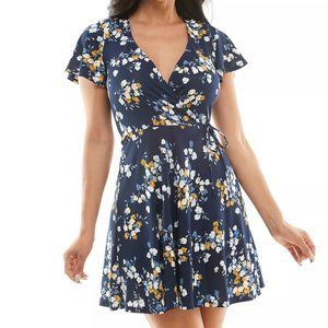 Floral-Print Cutout-Back Mini Dress - NWT